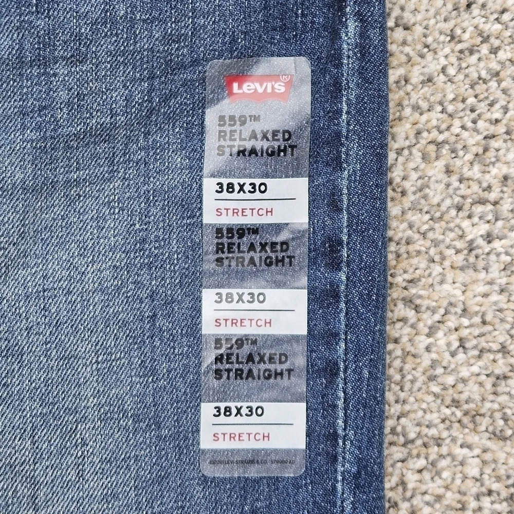 Levi's Mens 559 Relaxed Straight Fit Denim Jeans Casual Levis Ease SZ 38x30 NWT